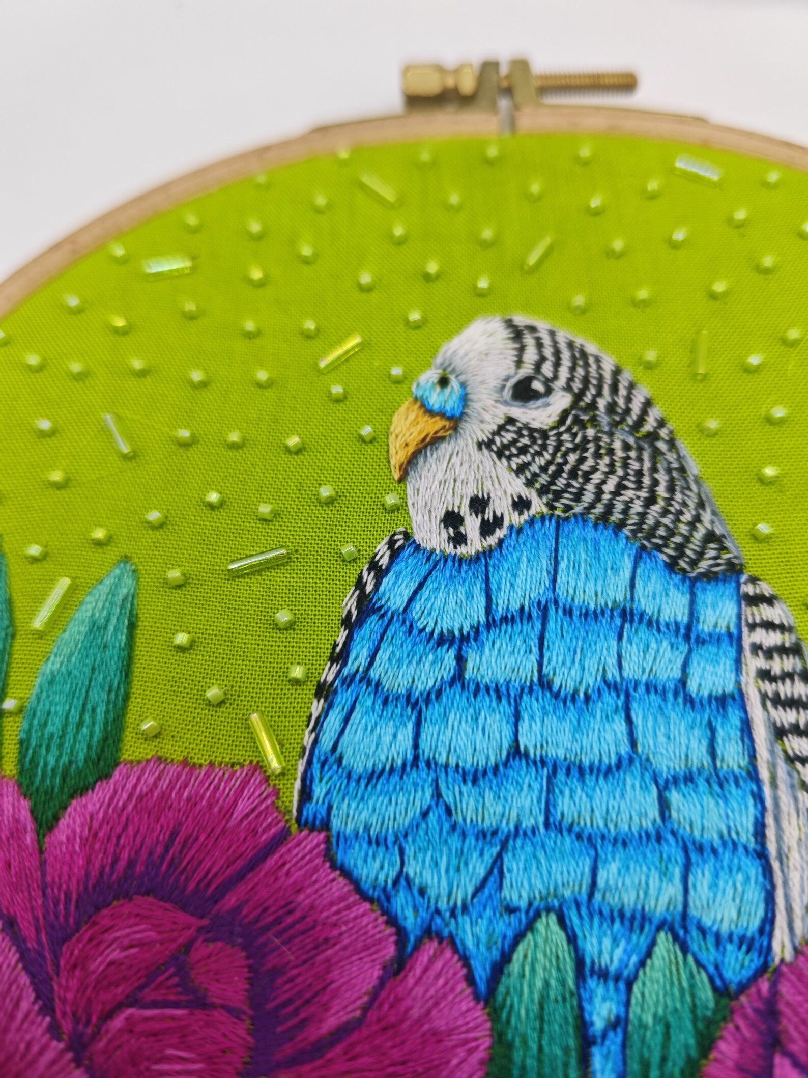 Digital Bird Embroidery Pattern Bundle: Pigeon & Budgie PDF Guides for Beginners product image (8)