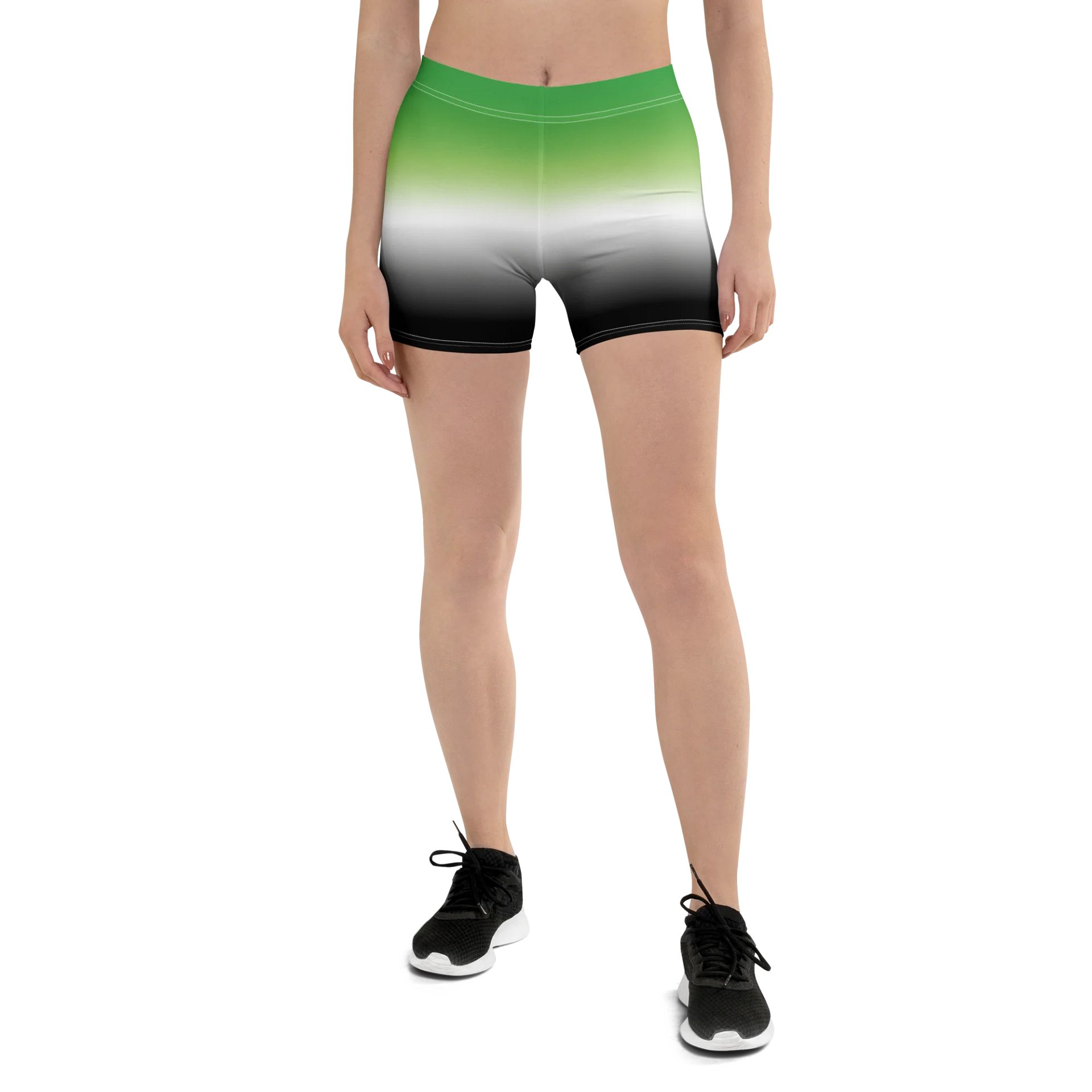 Aromantic Pride Gradient Bike Shorts product image (1)