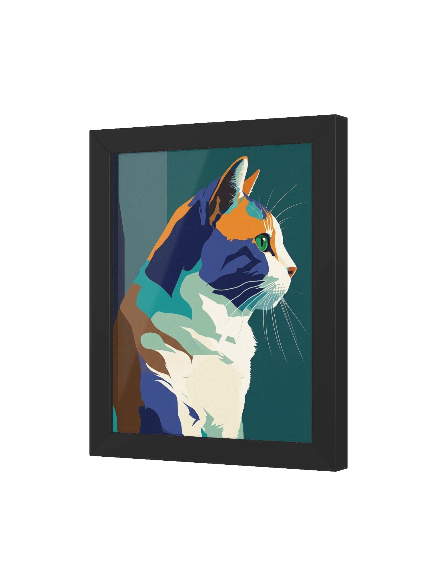 Bold Profile Cat — Framed Matte Poster product image (43)