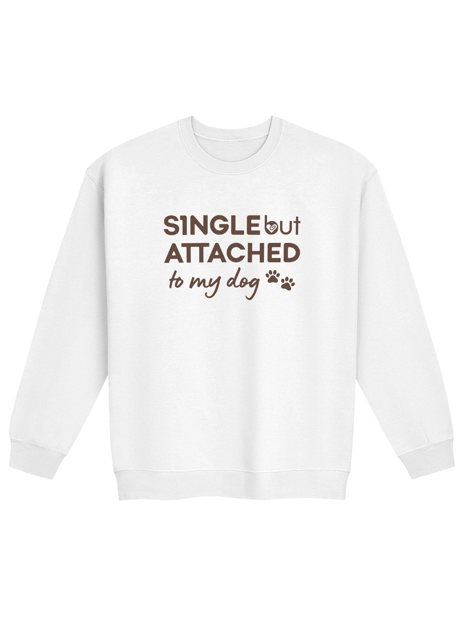Single But Attached to My Dog | Unisex Crewneck Sweatshirt product image (1)