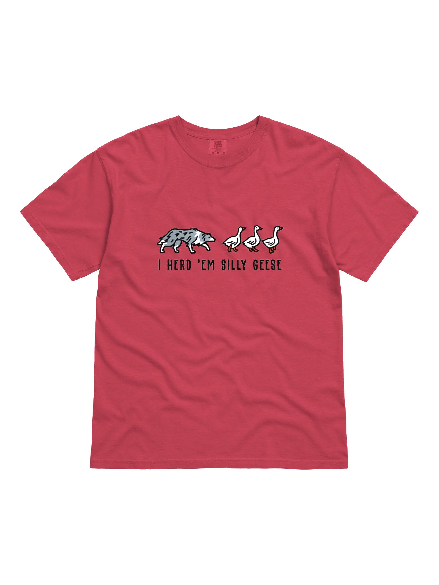 I Herd 'Em Silly Geese T-Shirt(Embroidered) of a Border Collie(Blue Merle) product image (4)
