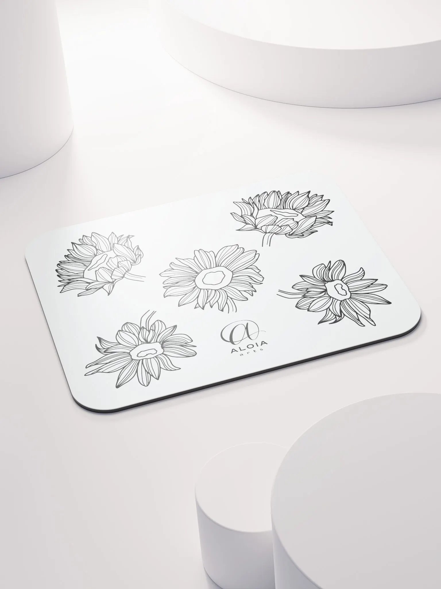 Doodle Flowers Mouse Pad product image (4)