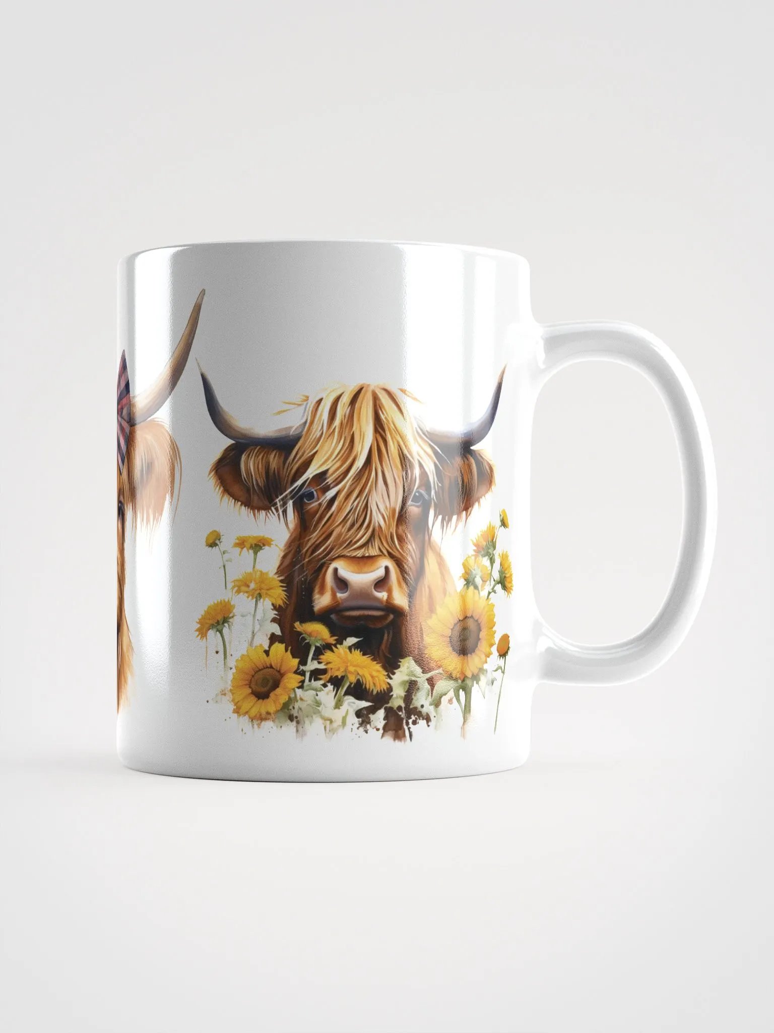 Highland Cow Trio White Glossy Mug product image (12)