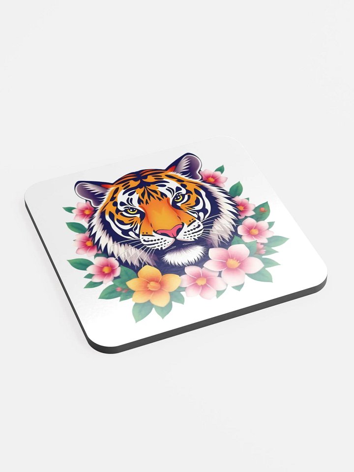 Floral Tiger Cork Coaster product image (1)