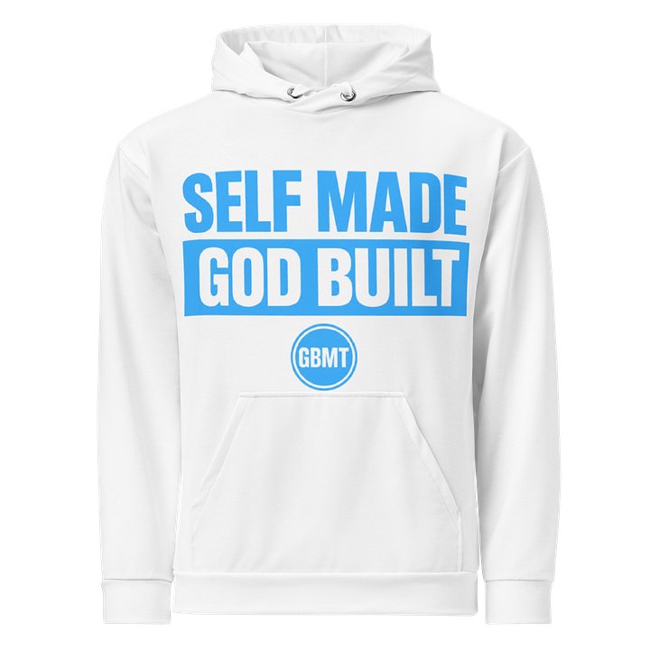Self Made God Built Hoodie – Sky Blue Edition product image (1)