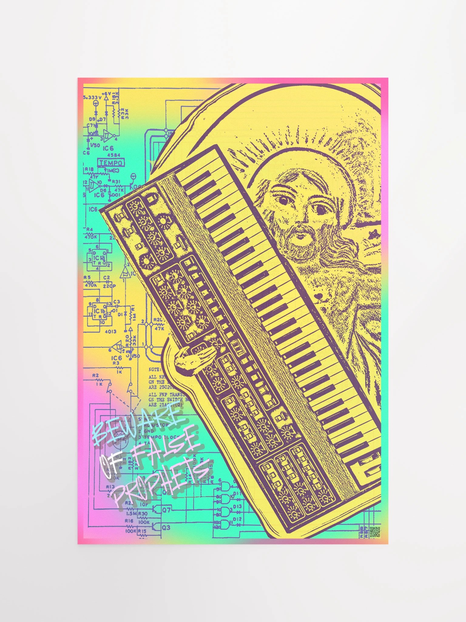 BEWARE OF FALSE PROPHETS, by Frank Fonik, Techno EDM Matte Paper Poster product image (6)