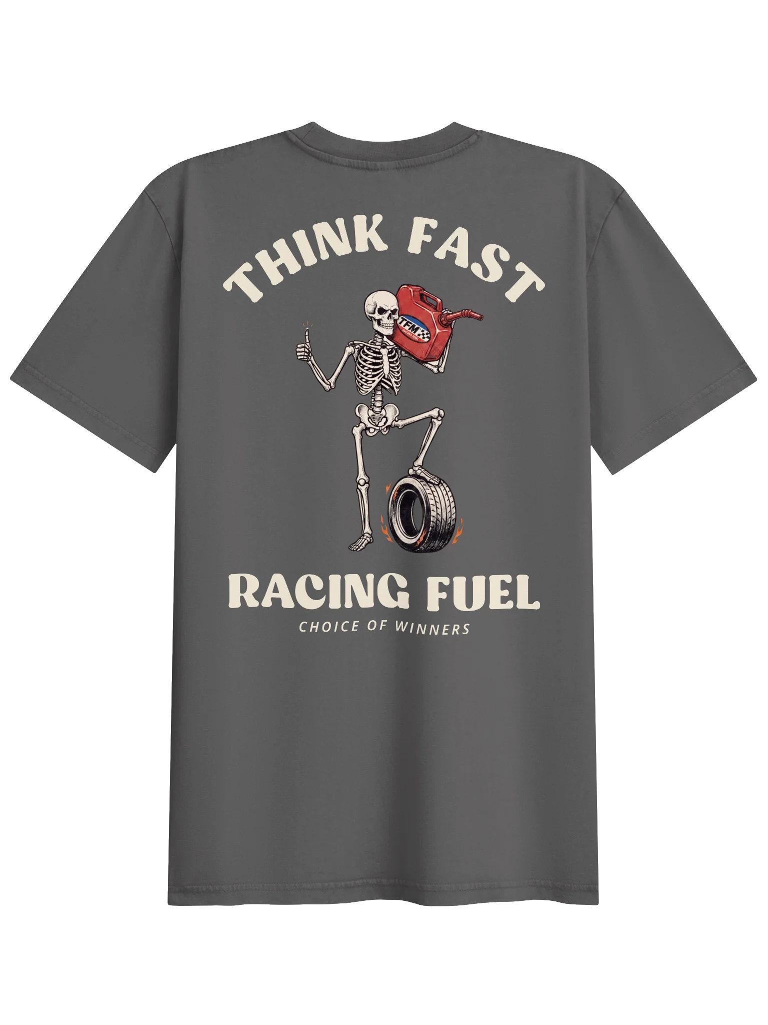 Think Fast Racing Fuel Tee - Dyed Anthracite Grey product image (2)