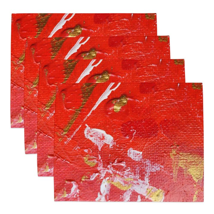 Red, Gold and White Placemats (Set of 4) product image (1)
