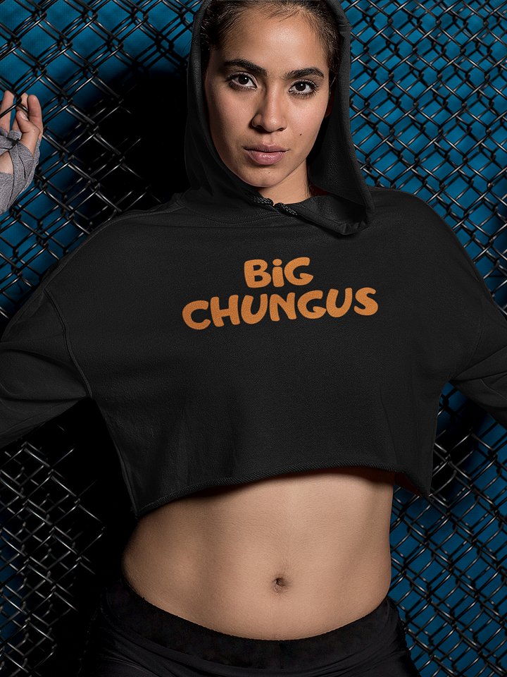 Big Chungus fleece crop hoodie product image (1)