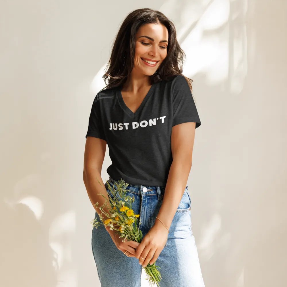 Just Don't | Women's Relaxed V-Neck T-Shirt product image (37)