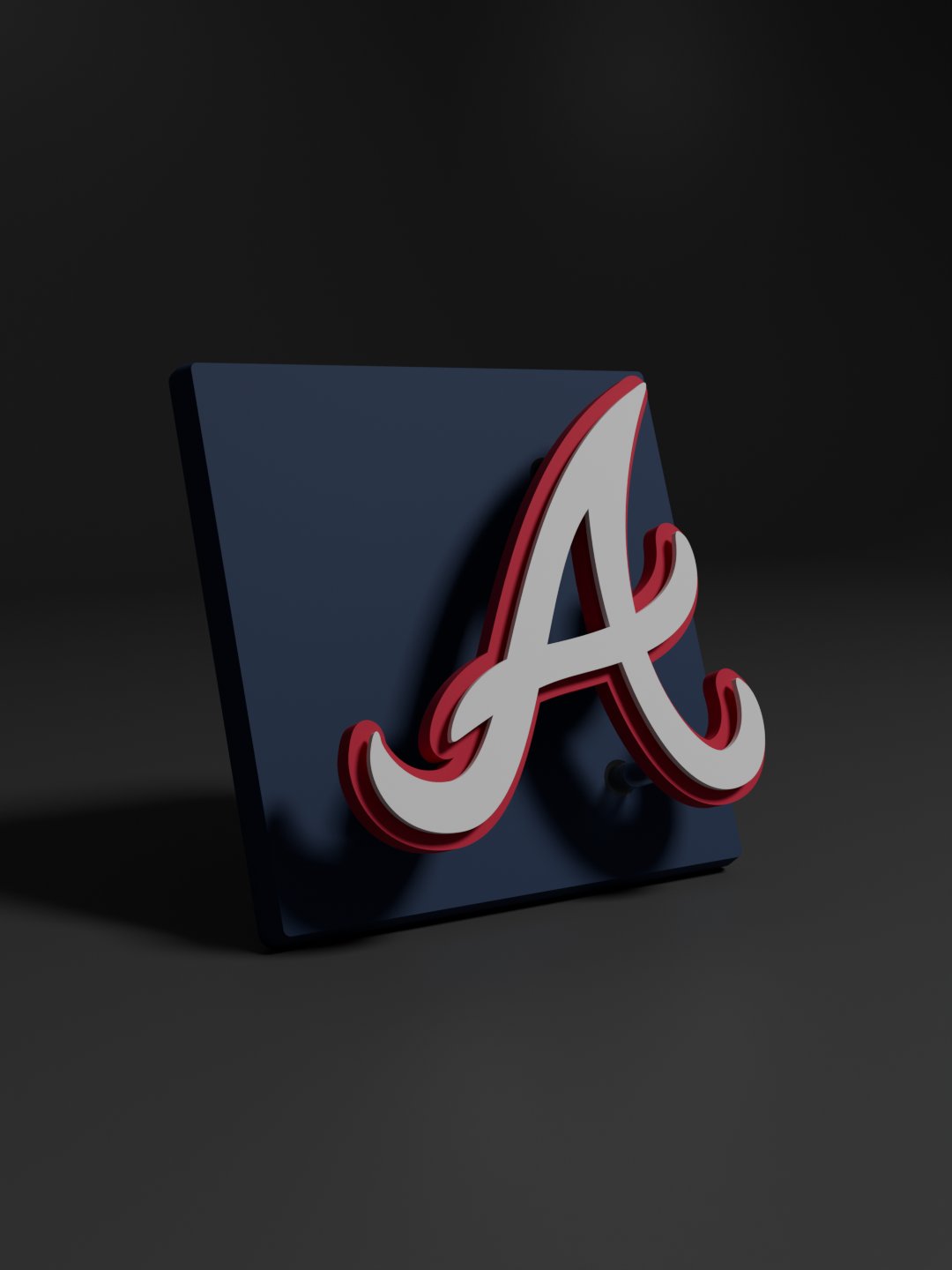 Atlanta Braves 3D Printed Floating Logo Sign (Digital File Only) product image (1)