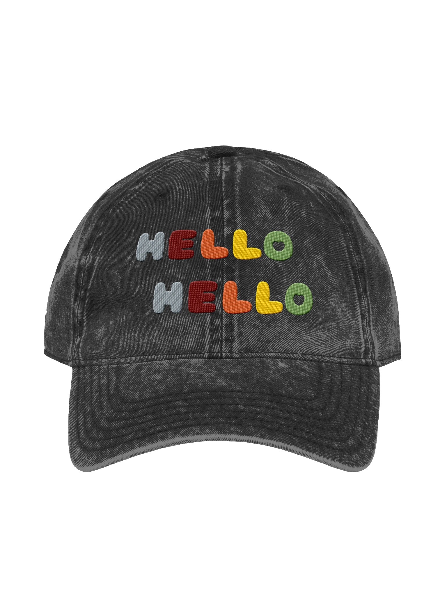Hello Hello (Rainbow Text) Vintage Hat product image (1)