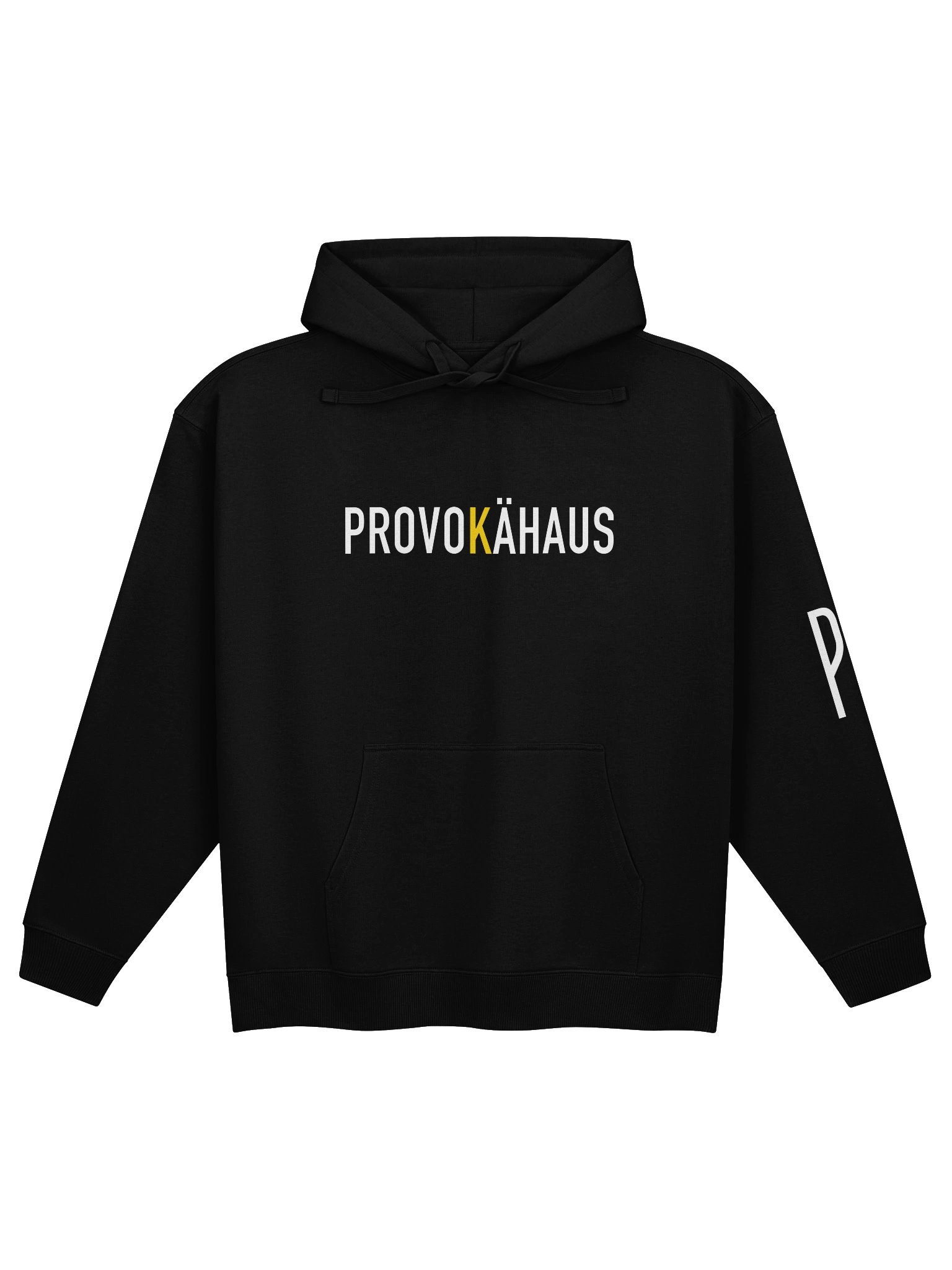 PROVOKÄHAUS Provoke Goodness Hoodie — Black & Yellow product image (1)