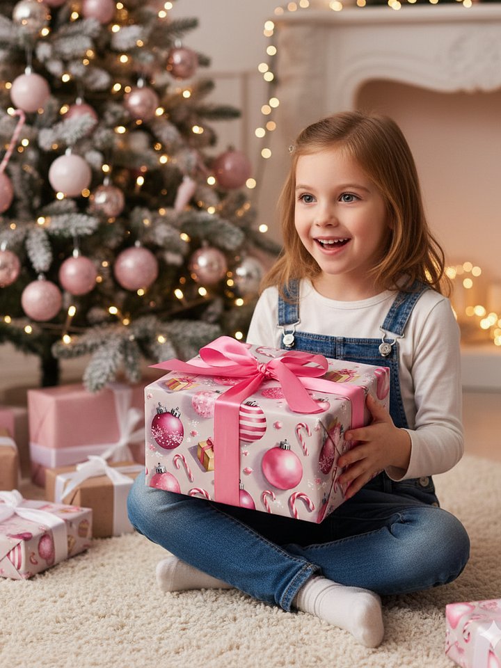 Pink Christmas Wrapping Paper Set product image (1)