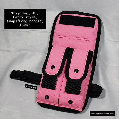 Commissioned Pink AR drop leg, early version with long handles and one-way snaps. As was the style at the time.

The last pho...