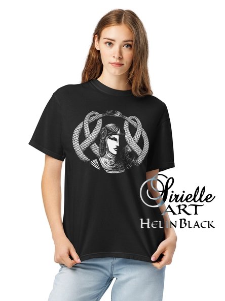 Everything Must Weep · Hel in Black · Front & Back 2 in 1 Print · Relaxed Fit Heavyweight T-Shirt product image (14)