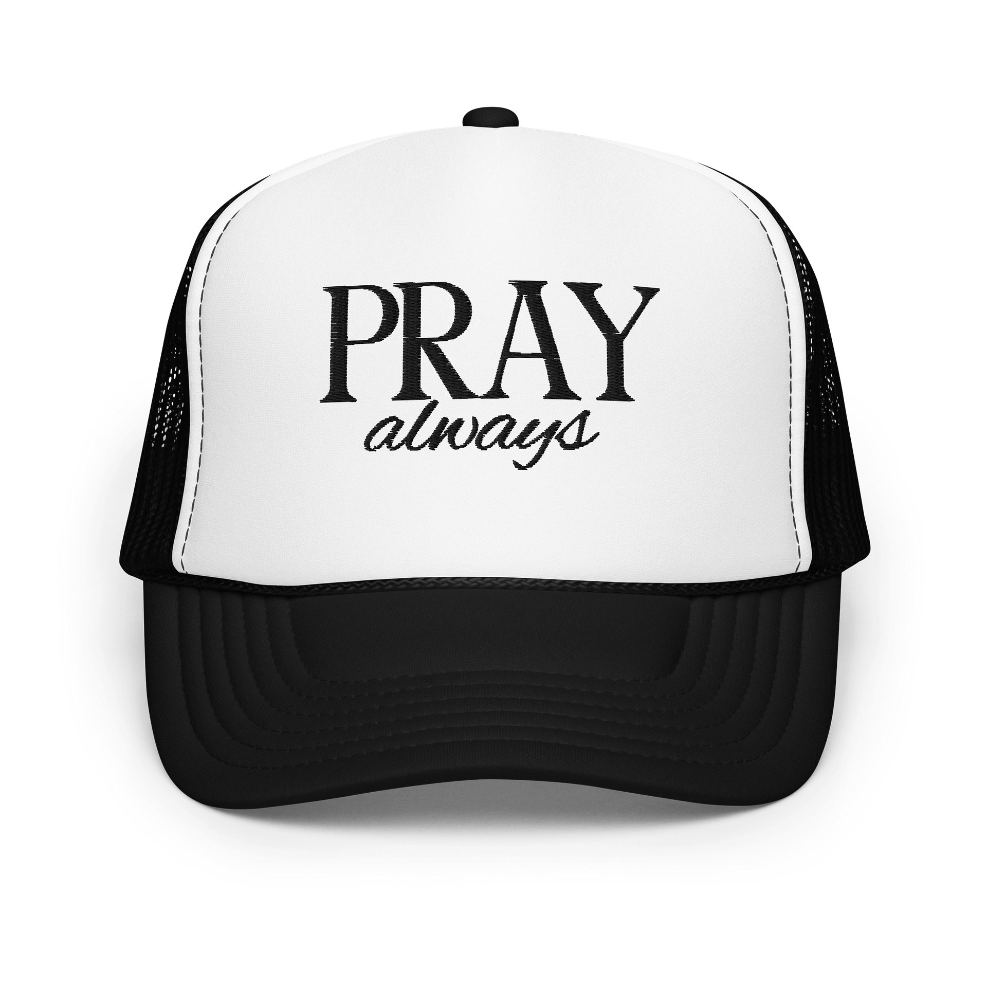 Pray Always Trucker Hat – Classic Foam Christian Trucker Hat product image (3)