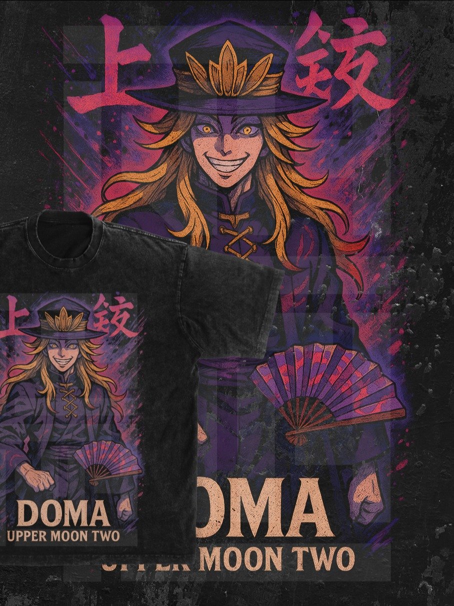 doma upper moon two Demon slayer | Kimetsu no Yaiba t-shirt PNG design product image (1)