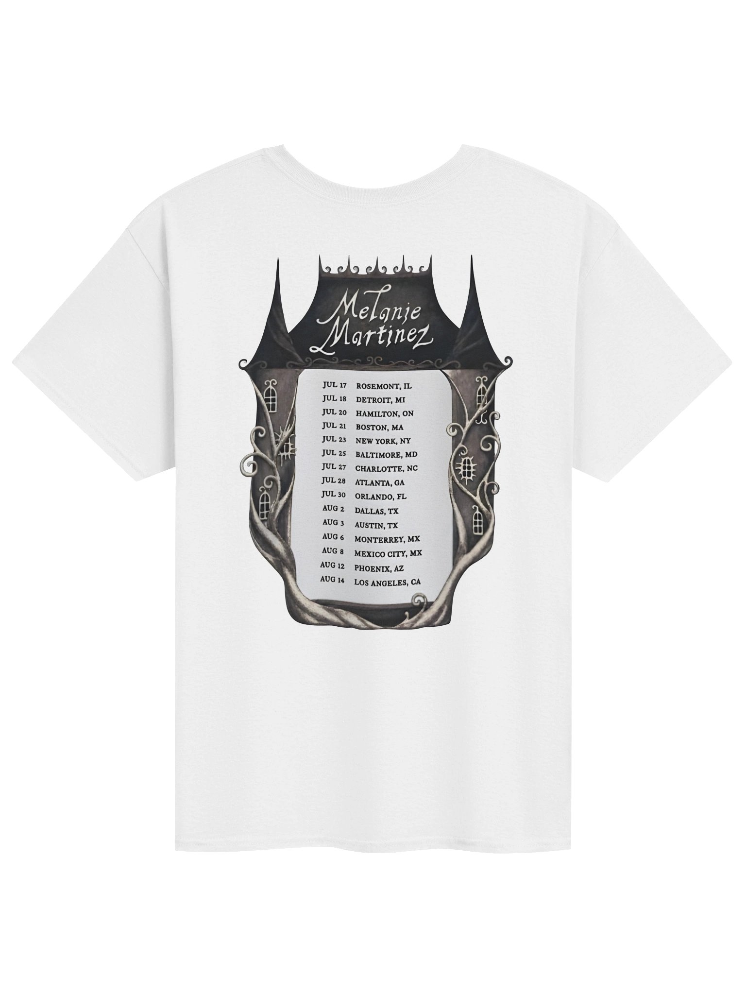 Melanie Martinez Hades The Sacrifice Tour Baby In Bed With Dates T-Shirt product image (2)
