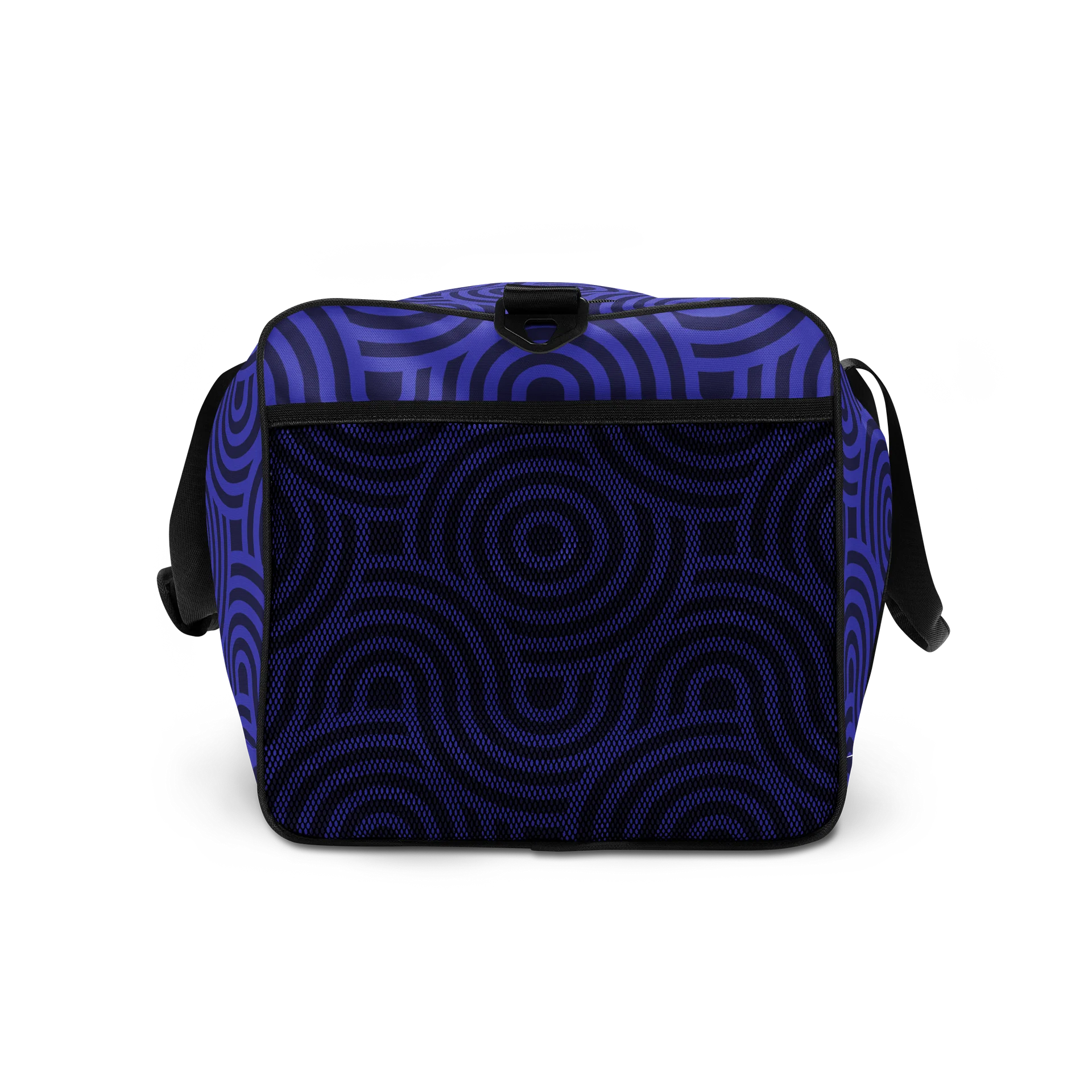 Purple Wave Geometry Duffle Bag featuring original oilpainting "Squirrels rule" product image (7)