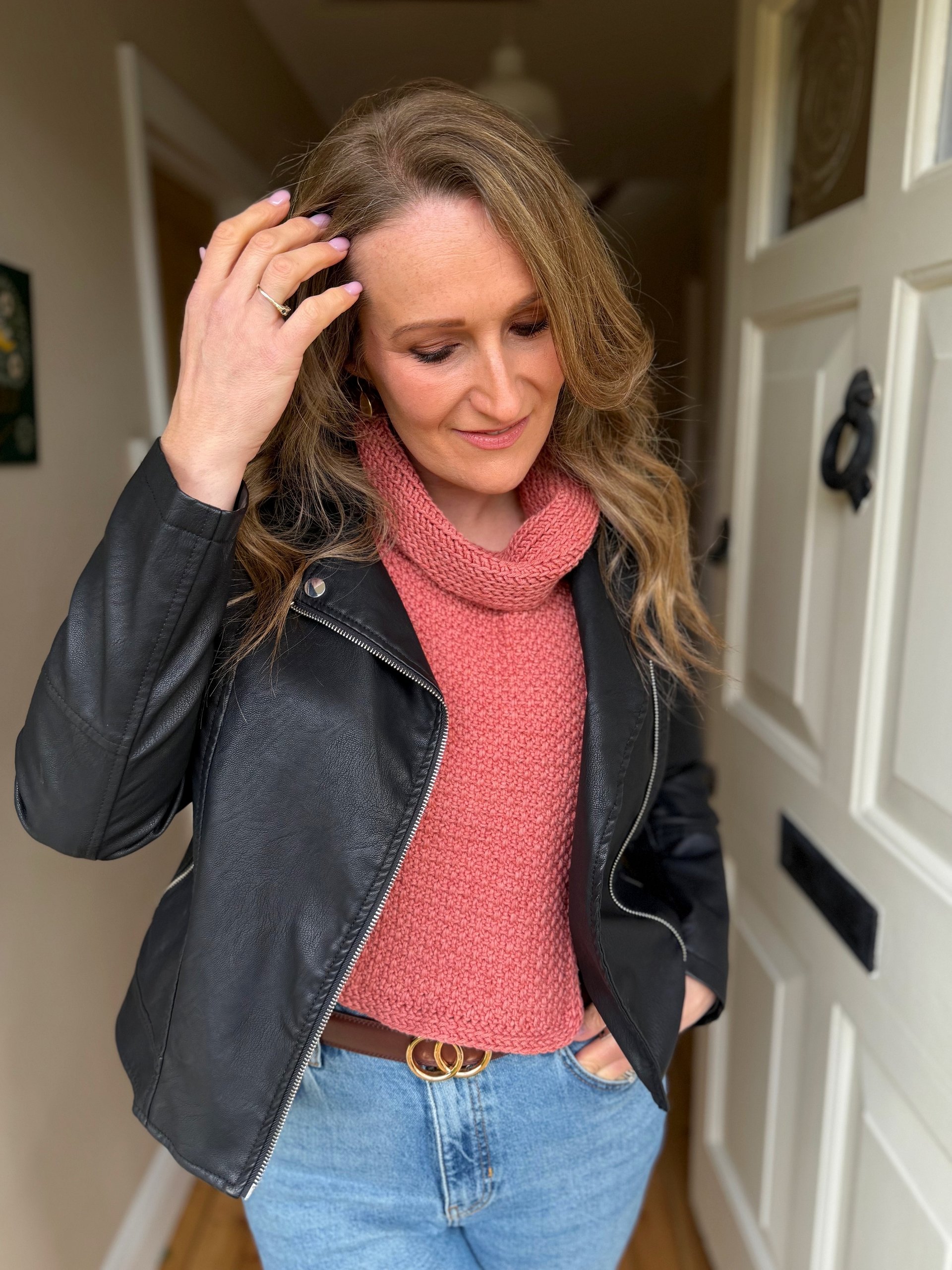 Herringbone Dickie Crochet Pattern - 3 neckline options! product image (8)