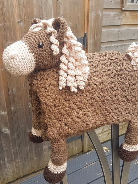 Farm Horse Baby Blanket Crochet Pattern - 3in1 Pony Toy PDF Pattern - Crafting Happiness product image (4)