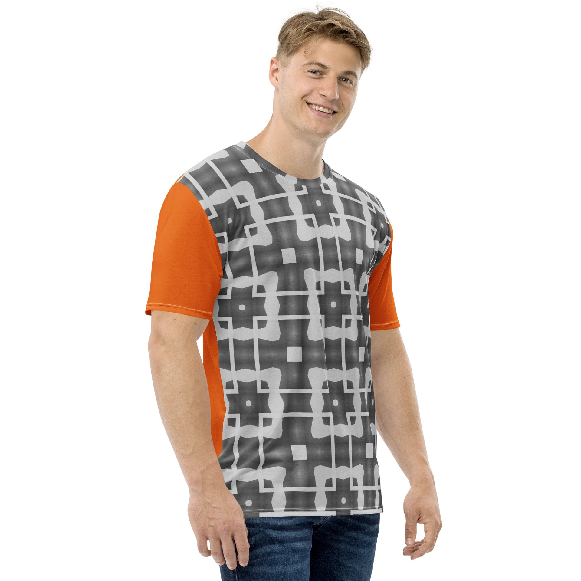 Gridlock Echo – Ember Pulse Edition Men's Tee product image (4)