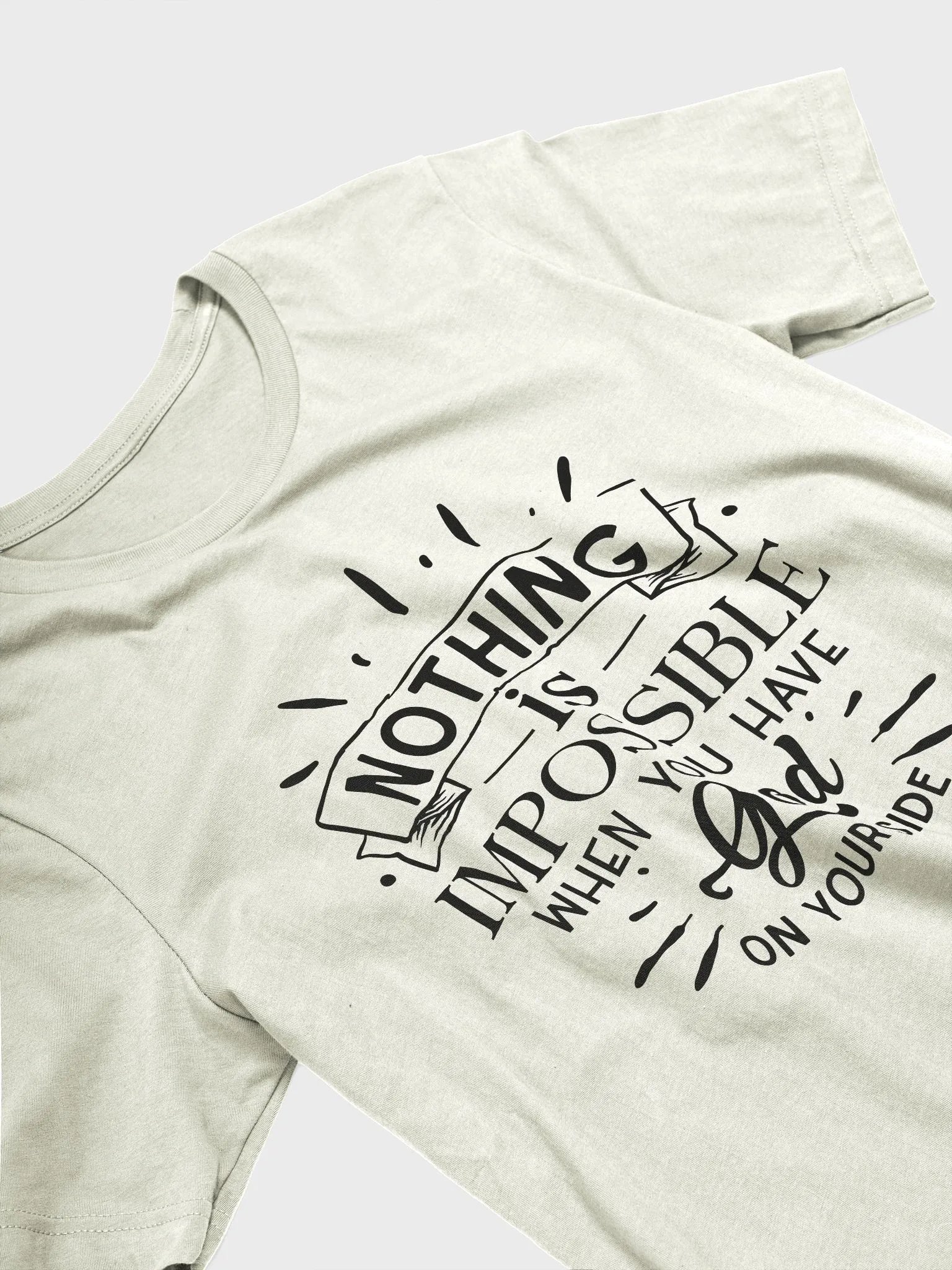 Nothing is impossible when you have God on your side | Christian| Faith | Inspirational product image (24)