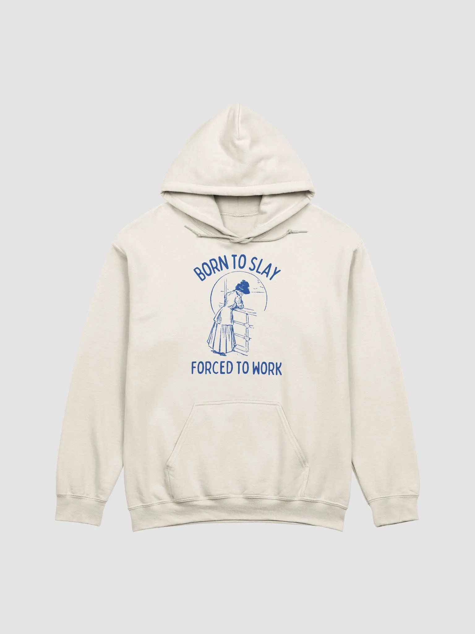 Born to slay forced to work Hoodie product image (1)