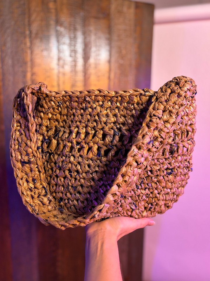 Medium Handcrafted Crochet Tote Bag (Brown) product image (2)