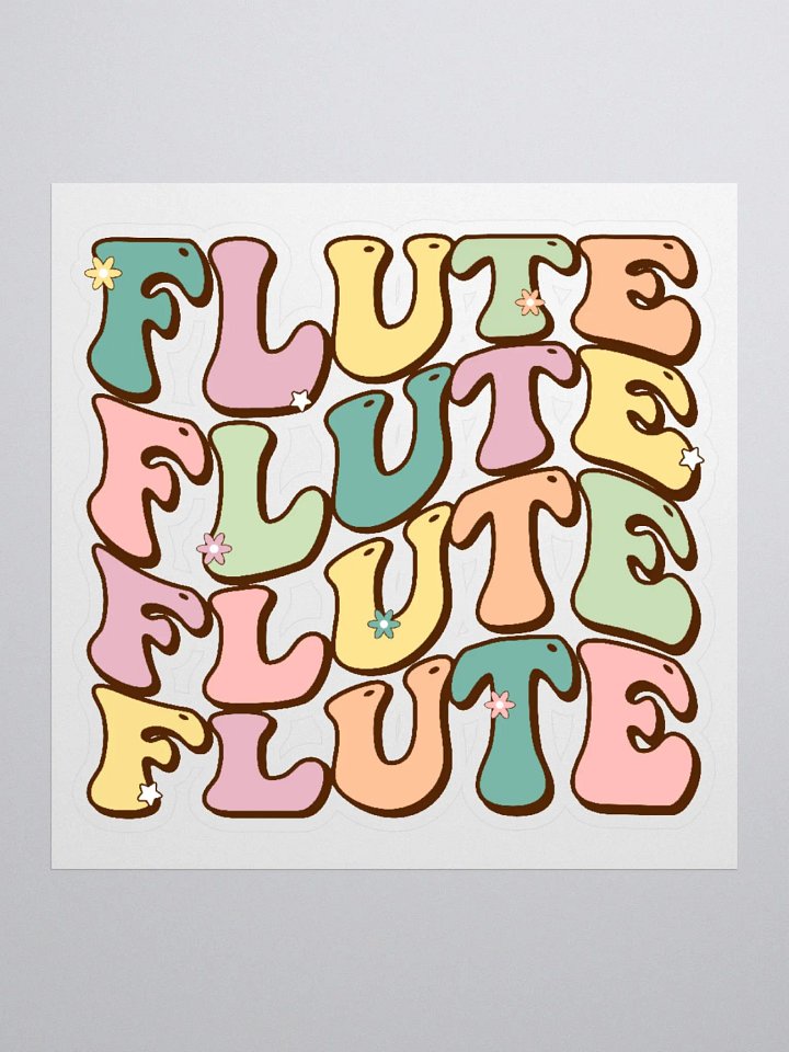 Groovy Wavy Flute Sticker Pastel Font product image (1)