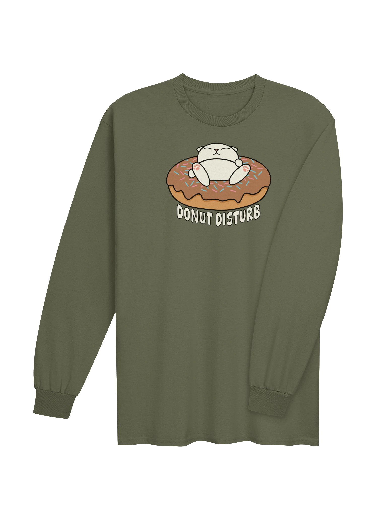 Donut Disturb Cat - Unisex Adult Long Sleeve T-shirt product image (3)