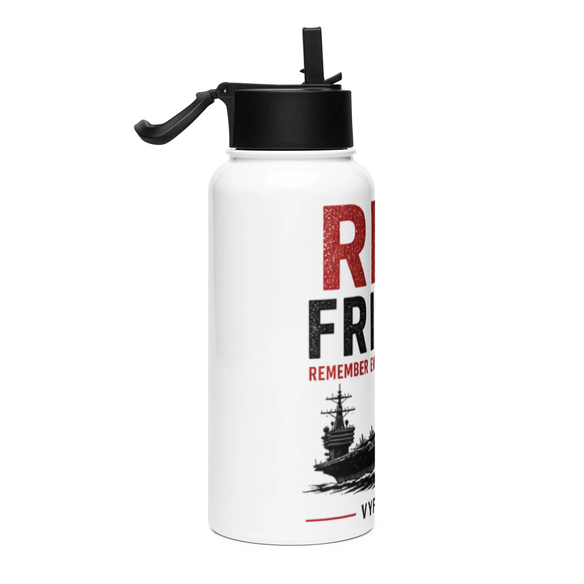 BOLD RED Fleet 32oz Water Bottle — Naval Silhouette product image (4)