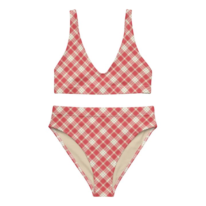 Coral Pink Plaid Bikini product image (2)