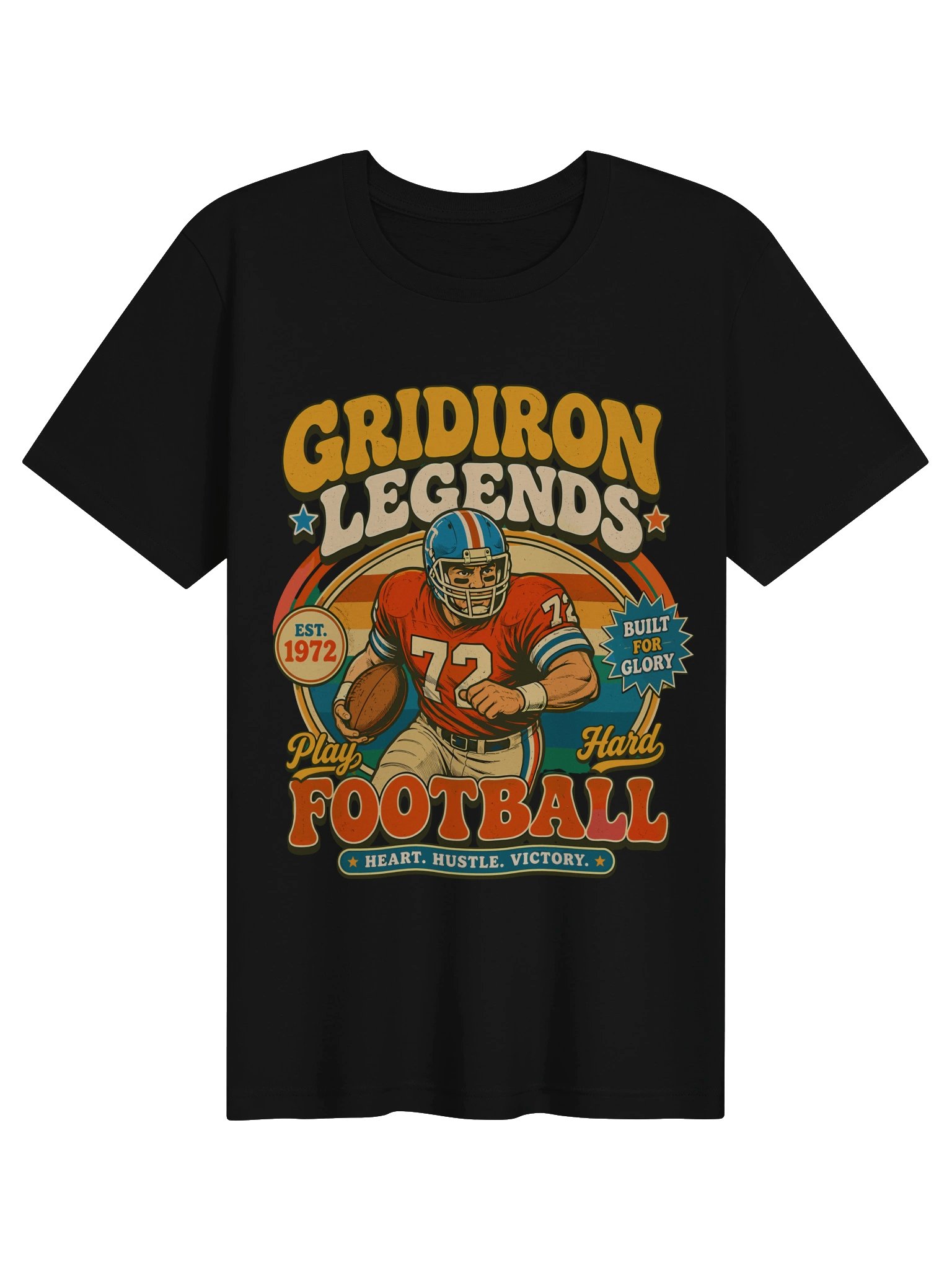 Gridiron Legends Retro Football Tee product image (1)