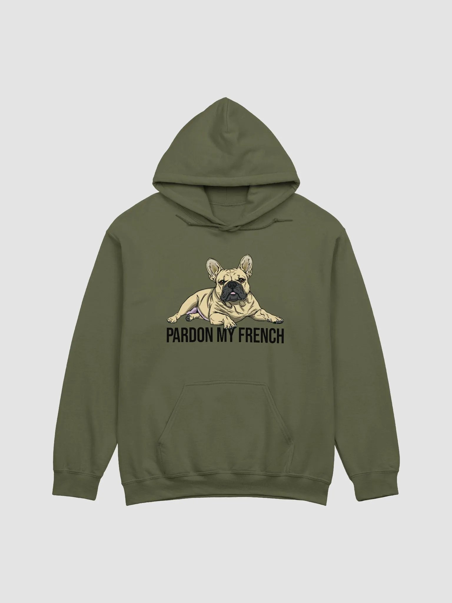 Pardon My French Hooded Sweatshirt of a French Bulldog | Funny Hoodie for Frenchie Owners product image (1)