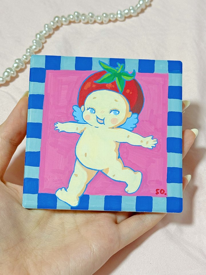 Kewpie Tomato Coaster Original product image (1)