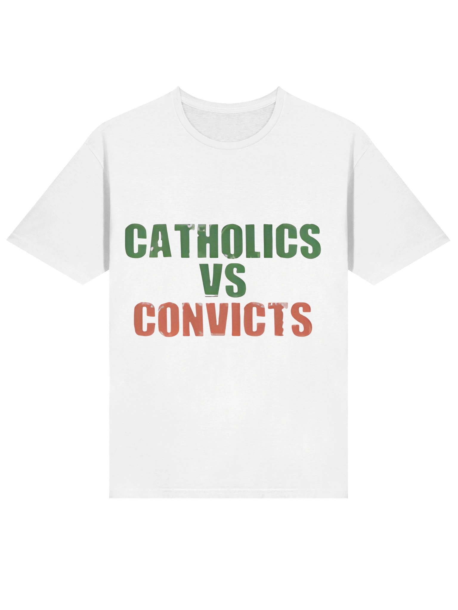 Catholics vs Convicts T-Shirt — Retro Rivalry Faith & Football Tee product image (2)
