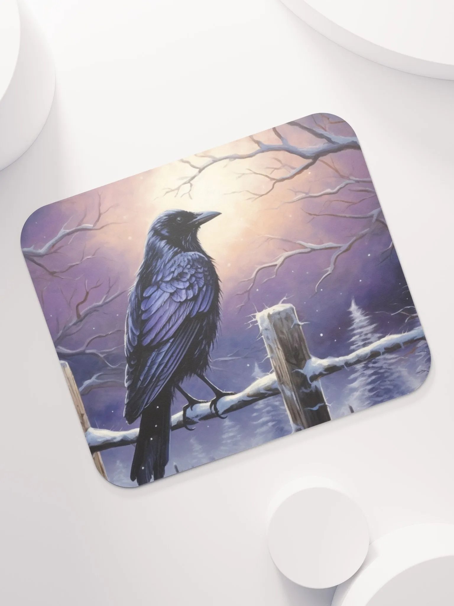Comfy Desk Mat 🟣 Winter Bird Scene product image (7)