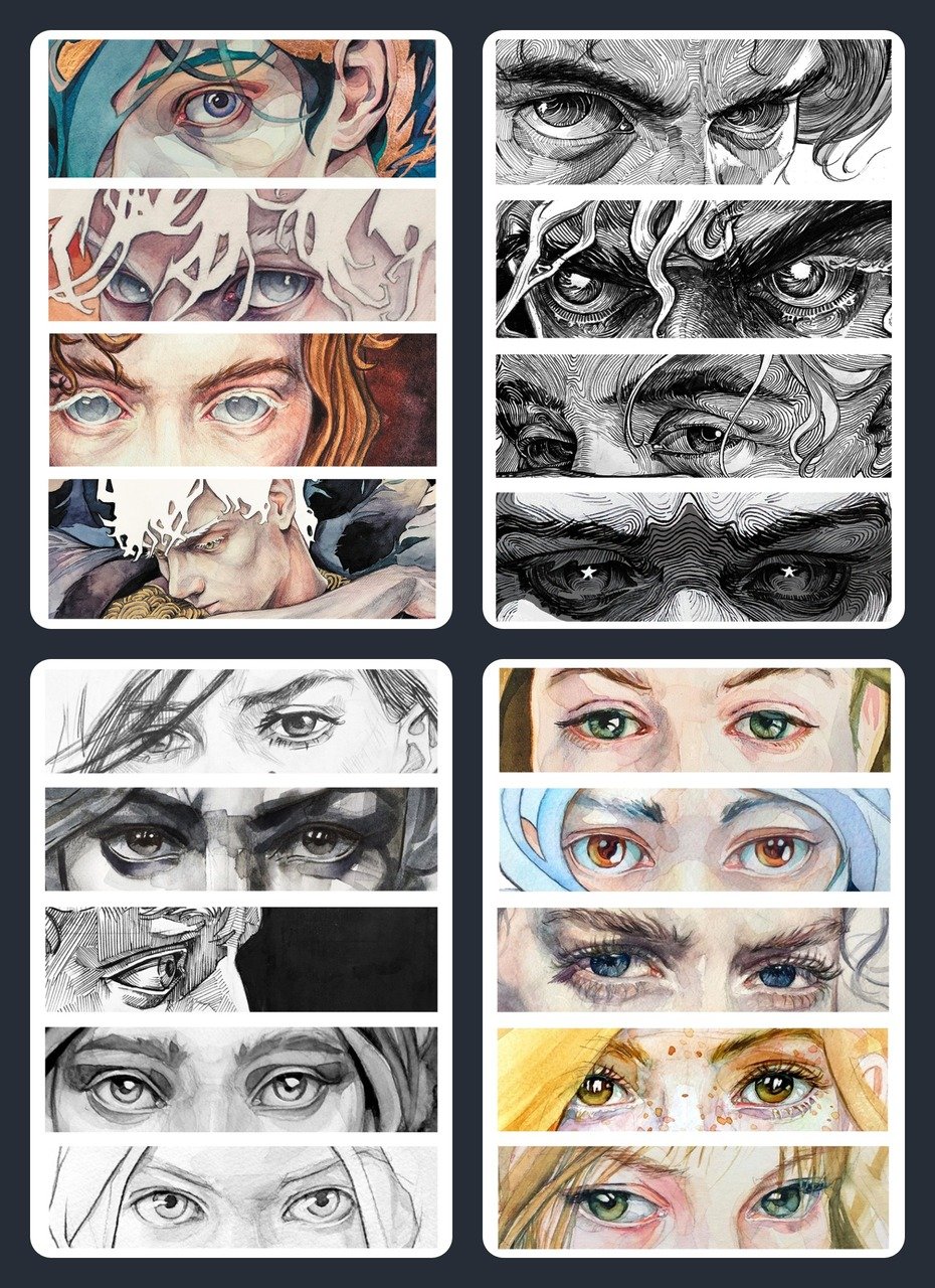 "Gaze" Artist Sticker Pack / 4 sheets A5 product image (1)