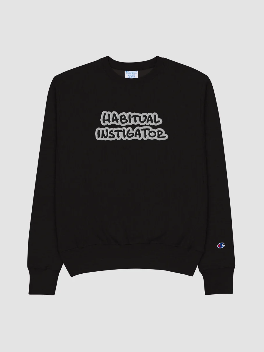 HABITUAL INSTIGATOR (bubble design) embroidered Champion Crewneck product image (1)