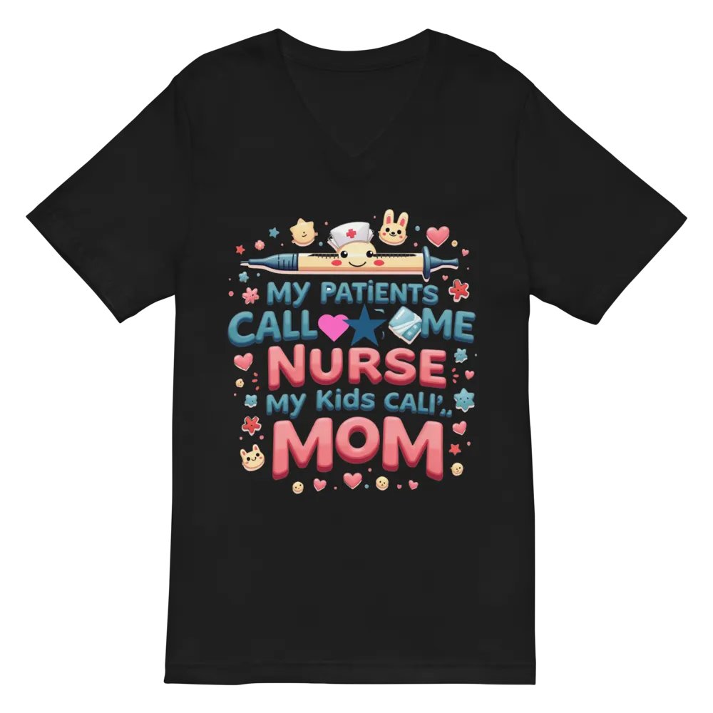 Nurse Mom Syringe V-Neck Tee product image (3)