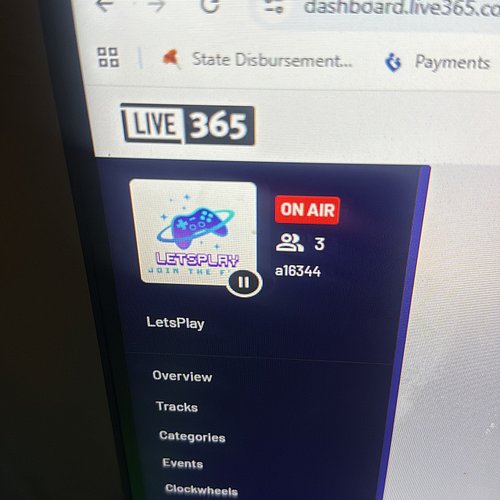 We are live https://live365.com/station/LetsPlay-a16344