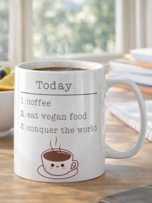 “Vegan Conquers the World” Coffee or Tea Mug product image (1)