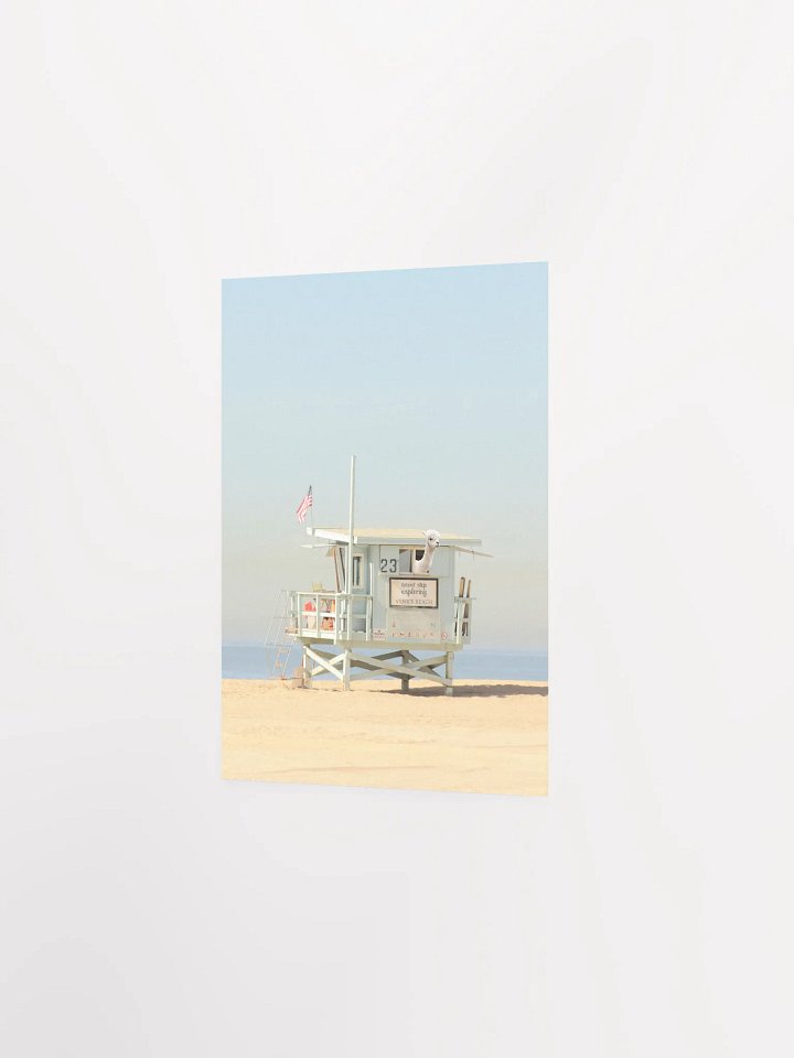 Never Stop Exploring Venice Beach Alpaca Lifeguard Tower Poster product image (21)