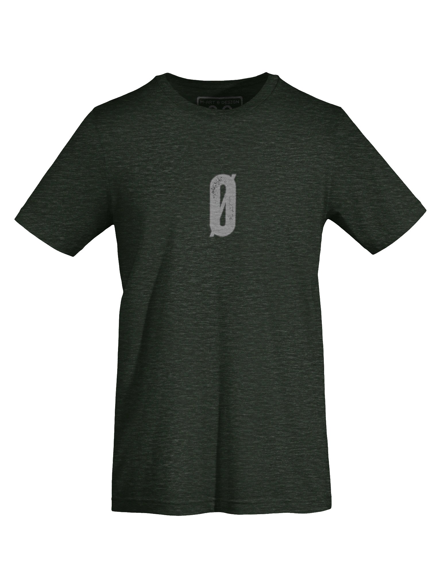 Distressed Gray Danish Letter Ø on Black – Nordic Typography Art Print product image (7)