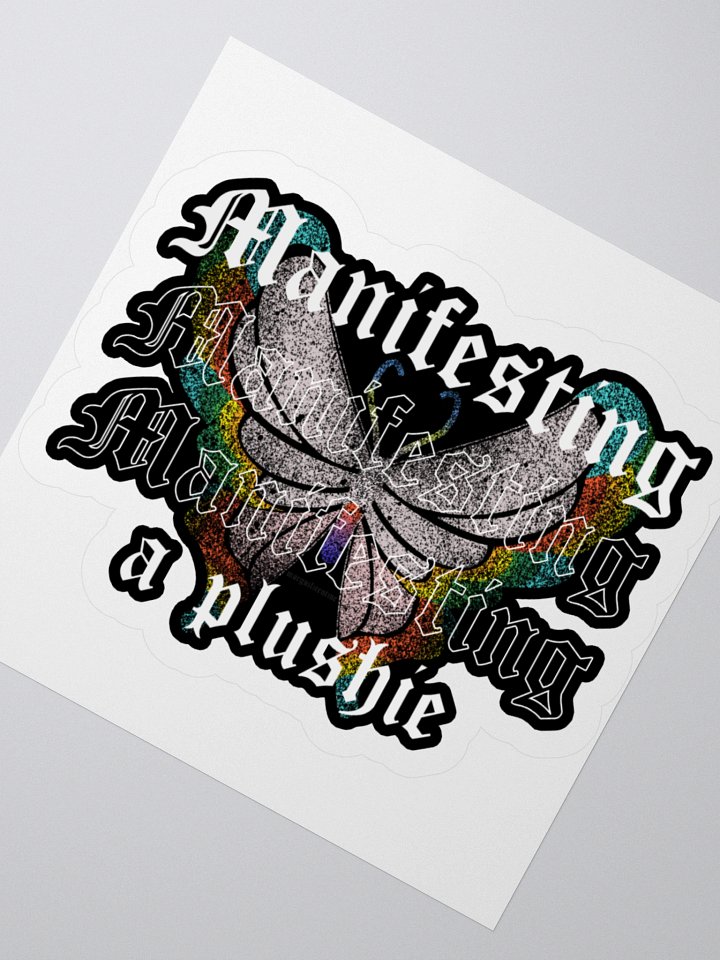 Manifesting a Plushie Sticker - Grunge Butterfly Edition product image (2)