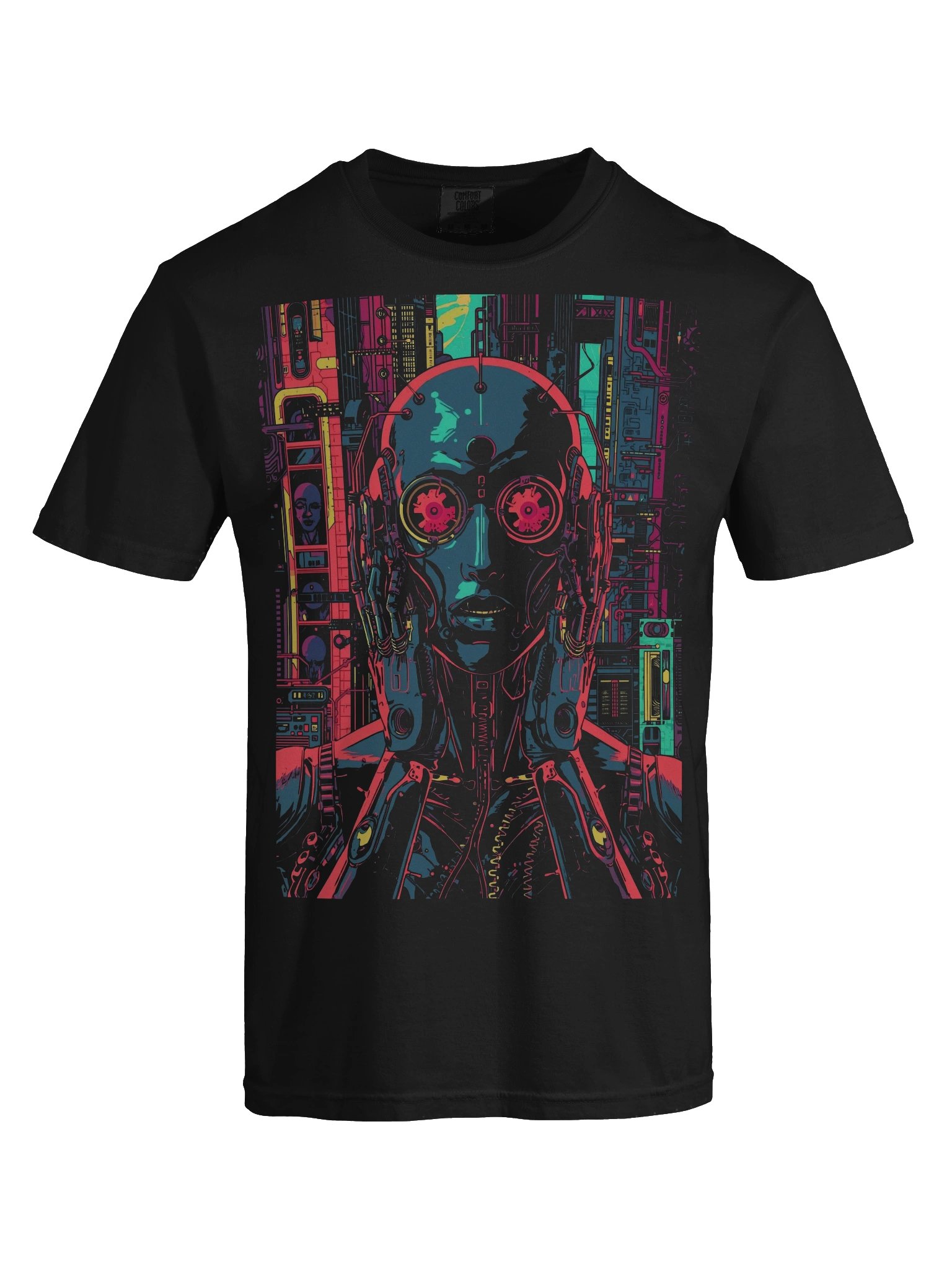 Neon Cyborg Pulse Heavyweight T-Shirt product image (2)