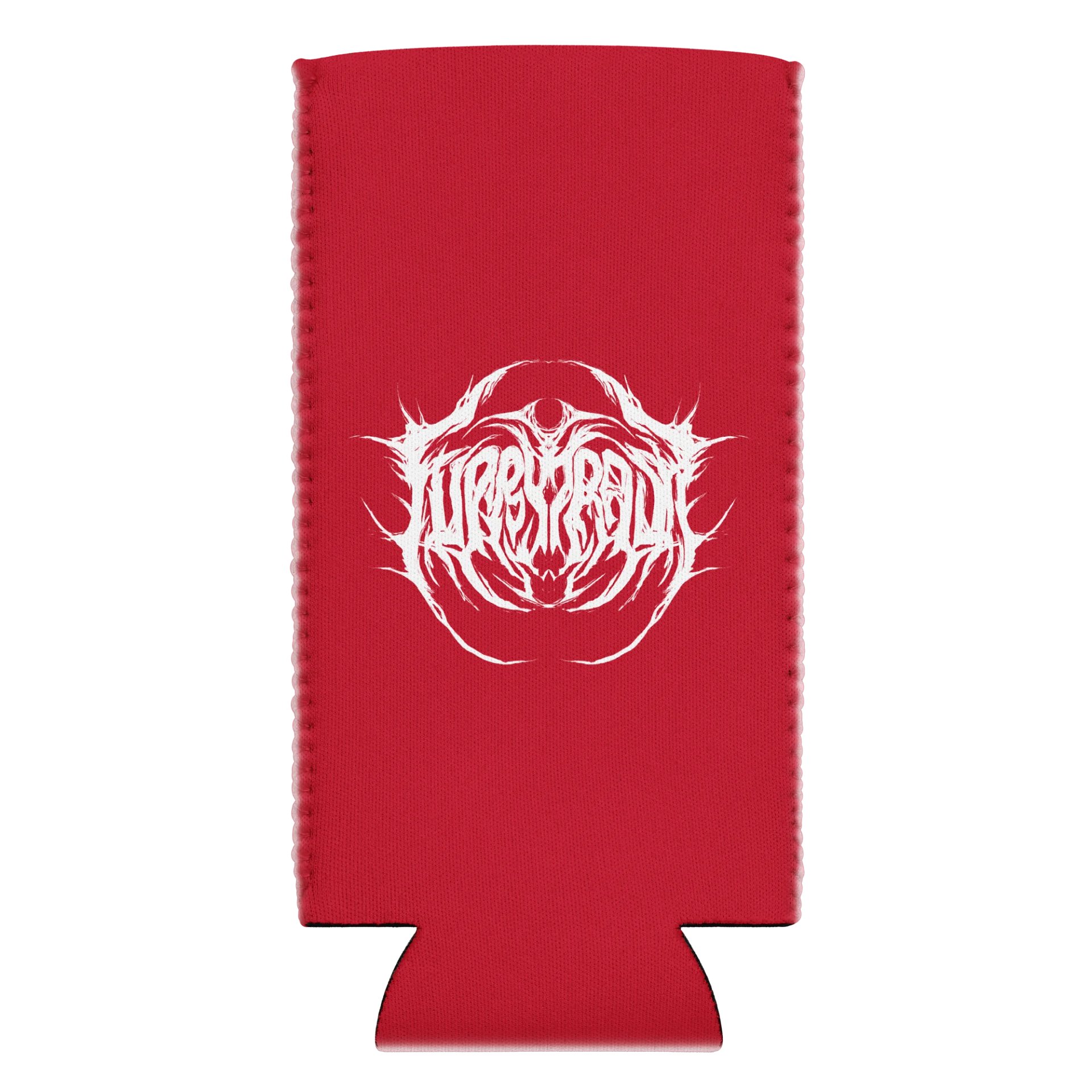 Metal Logo Koozie - White Print on Red product image (1)
