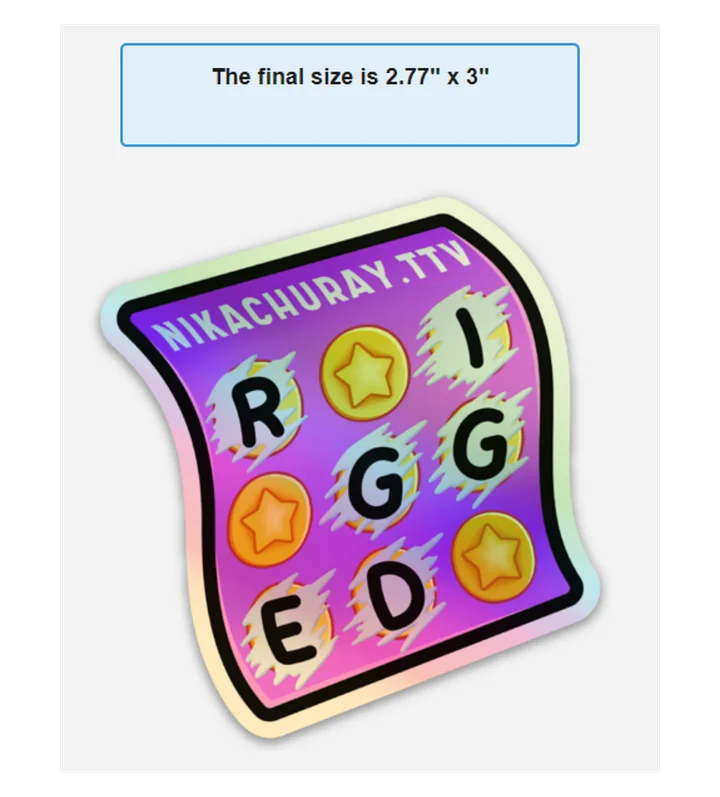 Rigged Holographic Sticker product image (1)